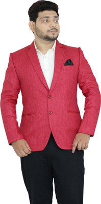 RAHMAN CREATION Solid Single Breasted Casual Men Blazer(Maroon)