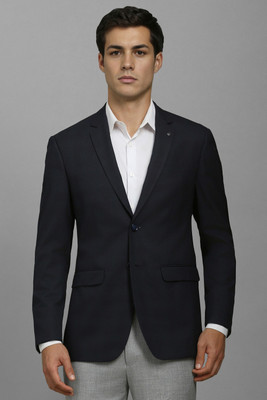 LOUIS PHILIPPE Solid Single Breasted Formal Men Blazer(Light Blue)