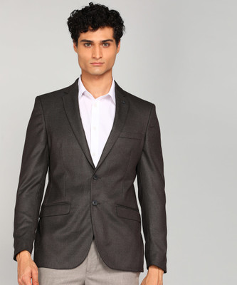Raymond Solid Single Breasted Formal Men Blazer(Brown)