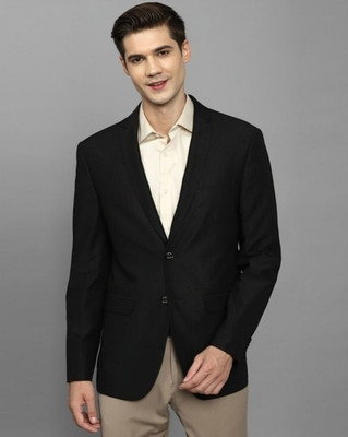 PP Vastram Solid Single Breasted Formal Men Blazer(Black)