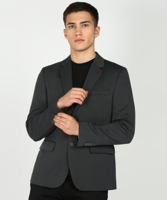 KILLER Solid Single Breasted Casual Men Blazer(Grey)