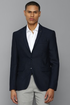 Allen Solly Solid Single Breasted Formal Men Blazer(Blue)