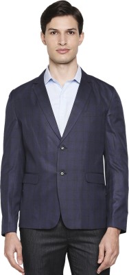 EASIES BY KILLER Checkered Single Breasted Casual Men Blazer(Blue)