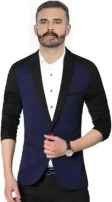 Darbar In Solid Single Breasted Casual, Formal, Festive & Wedding Men Blazer(Blue)