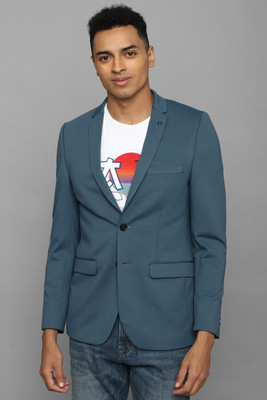 Allen Solly Solid Single Breasted Casual Men Blazer(Blue)