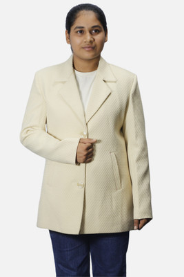 gargian master cut Printed Single Breasted Formal, Party Women Blazer(Beige)