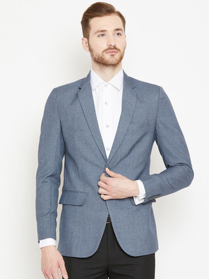 SANJITGARMENTS Solid Single Breasted Casual Men Blazer(Blue)