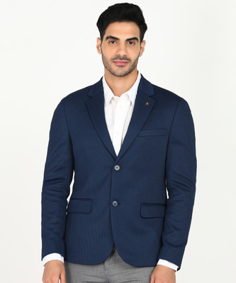 KILLER Self Design Single Breasted Casual Men Blazer(Blue)
