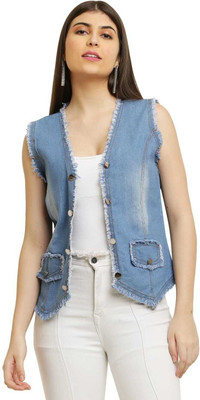 HR FASHION Solid Single Breasted Casual Women Blazer(Blue)