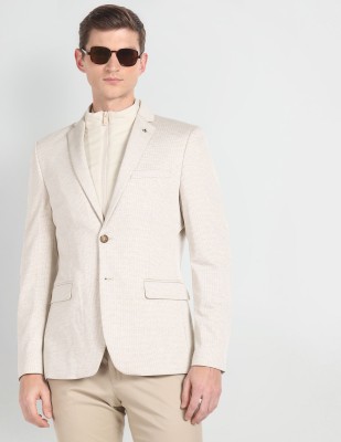 ARROW Woven Single Breasted Formal Men Blazer(White)