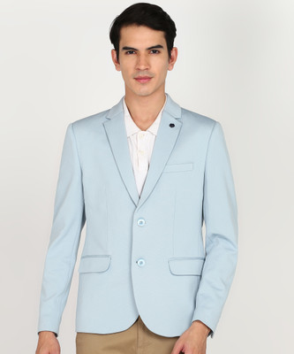 KILLER Solid Single Breasted Casual Men Blazer(Blue)
