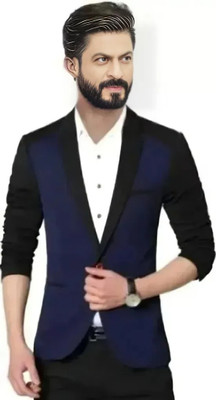 Darbar In Solid Single Breasted Casual, Formal, Festive & Wedding Men Blazer(Blue)