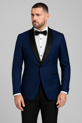 Silver magnate Solid Single Breasted Festive & Wedding, Casual Men Blazer(Blue)