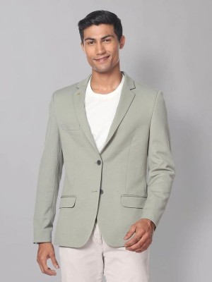 Noor Sons Solid Single Breasted Festive & Wedding Men Blazer(Beige)