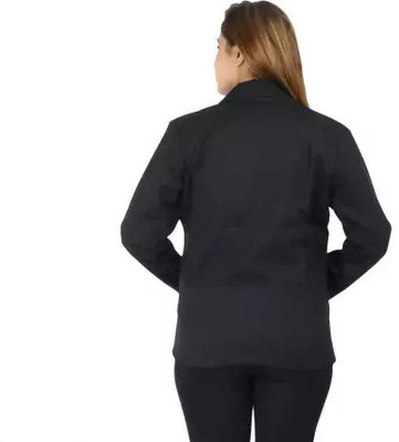 ATF Solid Double Breasted Casual Women Blazer(Black)
