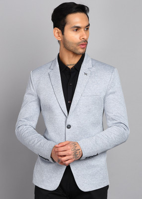 KILLER Self Design Single Breasted Casual Men Blazer(Grey)