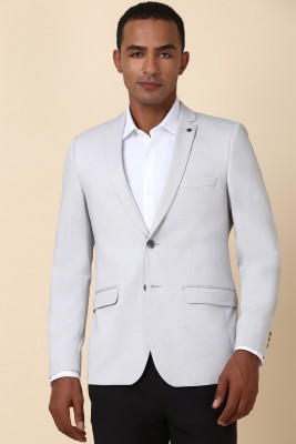 Allen Solly Self Design Single Breasted Casual Men Blazer(Grey)