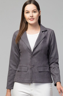 SHE CHOICE Solid Single Breasted Formal Women Blazer(Pink)