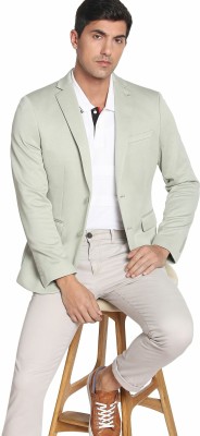 ARROW Self Design Single Breasted Formal Men Blazer(Green)