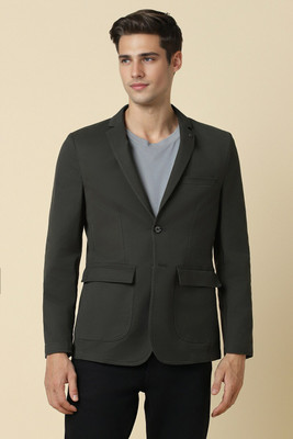 Allen Solly Solid Single Breasted Casual Men Blazer(Black)