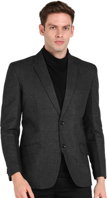 Essentiele Solid Single Breasted Casual, Formal, Party Men Blazer(Grey)