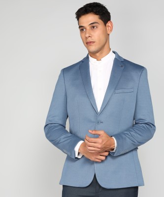 ARROW Self Design Single Breasted Formal Men Blazer(Blue)