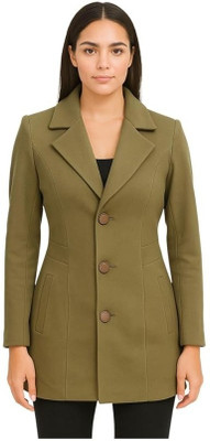 Pepzoo Solid Double Breasted Casual Women Blazer(Brown)