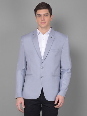 Canary London Solid Single Breasted Casual Men Blazer(Grey)