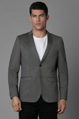 LOUIS PHILIPPE Printed Single Breasted Casual Men Blazer(Grey)