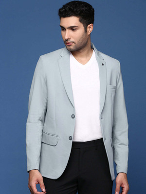SHOWOFFFF Solid Single Breasted Casual Men Blazer(Blue)