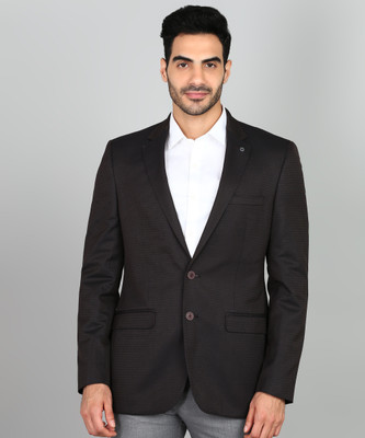 Raymond Self Design Single Breasted Formal Men Blazer(Maroon)