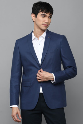 Allen Solly Solid Single Breasted Casual Men Blazer(Dark Blue)