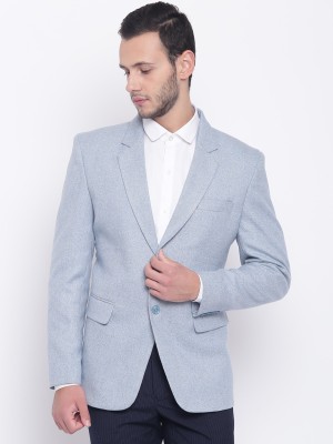 Platinum Studio Self Design Single Breasted Festive, Festive & Wedding, Party, Formal, Casual, Wedding Men Blazer(Light Blue)