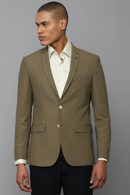 Allen Solly Solid Single Breasted Formal Men Blazer(Green)