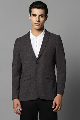 Louis Philippe Sport Self Design Single Breasted Casual Men Blazer(Brown)