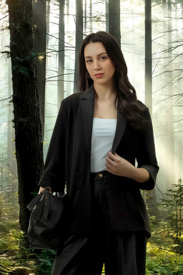 VAN HEUSEN Solid Single Breasted Casual Women Blazer(Black)