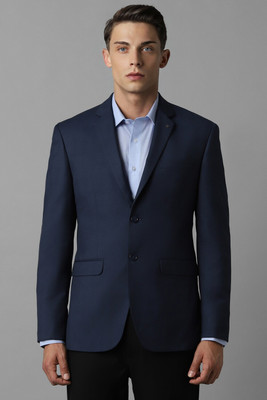 LOUIS PHILIPPE Checkered Single Breasted Formal Men Blazer(Blue)