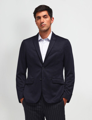 ARROW Chevron Single Breasted Formal Men Blazer(Blue)