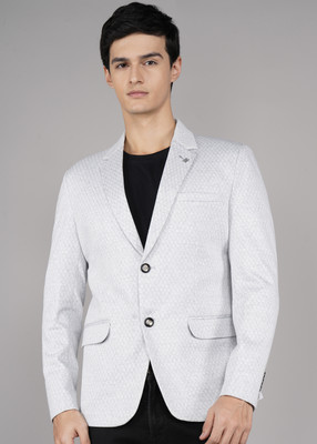 KILLER Self Design Single Breasted Formal Men Blazer(Grey)