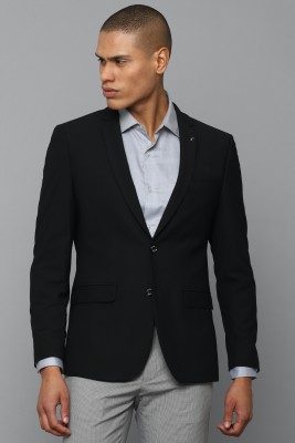 Allen Solly Solid Single Breasted Formal Men Blazer(Black)