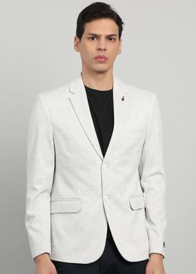 KILLER Striped Single Breasted Casual Men Blazer(White)