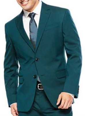TRULYFEB Solid Single Breasted Casual Men Blazer(Green)