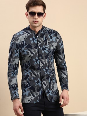 Showoff Printed Bandhgala Casual Men Blazer(Multicolor)