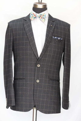 gargian master cut Striped Single Breasted Formal, Party Men Blazer(Grey)