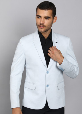 KILLER Self Design Single Breasted Formal Men Blazer(White)