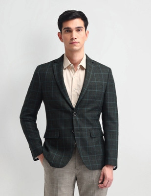ARROW Woven Single Breasted Formal Men Blazer(Green)
