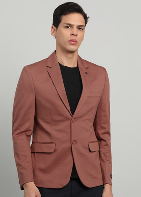 KILLER Solid Single Breasted Casual Men Blazer(Brown)