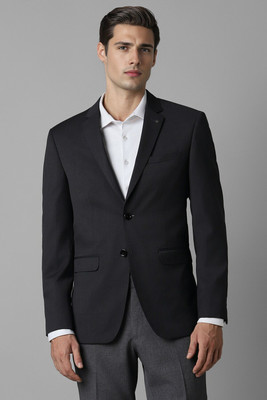 LOUIS PHILIPPE Self Design Single Breasted Formal Men Blazer(Black)