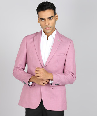 Raymond Solid Single Breasted Formal Men Blazer(Purple)