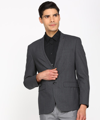Allen Solly Checkered Single Breasted Casual Men Blazer(Grey)